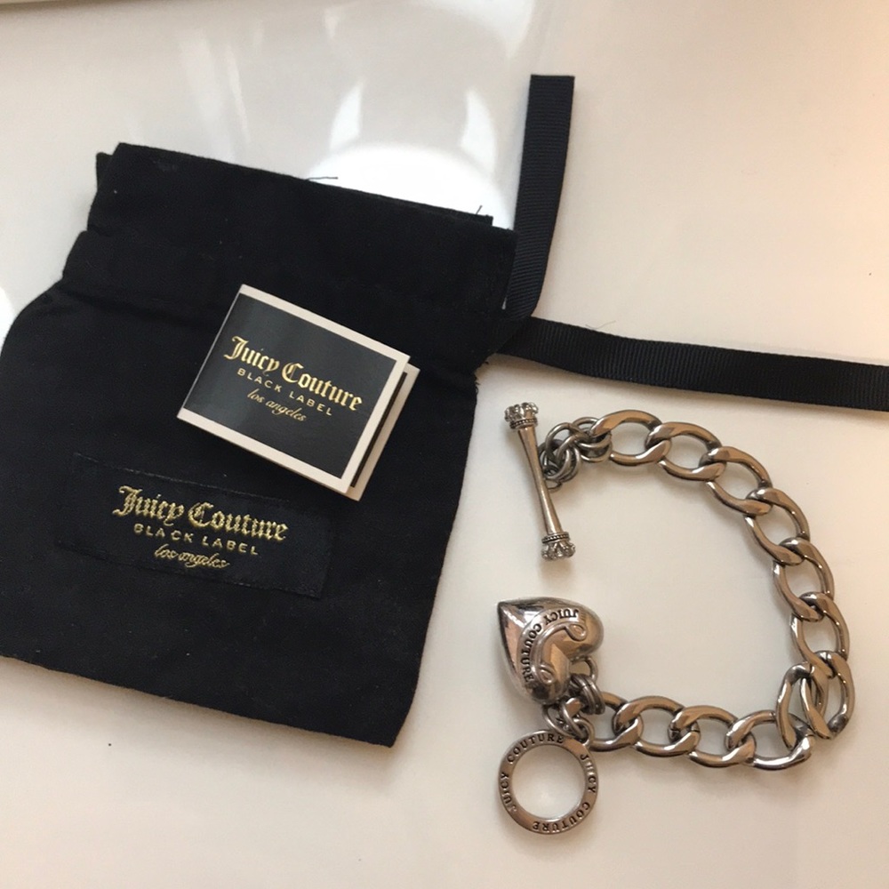 Juicy Couture Silver heart Charm Bracelet